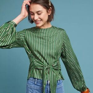 Green gold top by Seen Worn Kept
